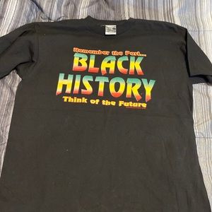 Black History Month, graphic logo, T-shirt, size large made in the USA